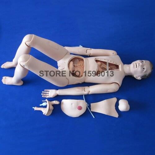 Flexible Patient Care Training Model, Male Nursing Training Manikin, Full Body Nursing Dummy