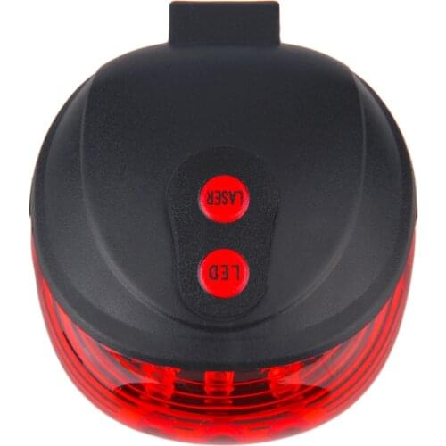 Hot 5 LED Ultra Bright Laser Beam MTB Mountain Bicycle Bike Cycling Rear Tail Warning Lamp Light Bike Accessories