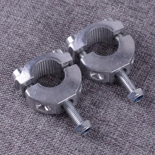 DWCX 2pcs Motorcycle Handlebar Hand Bar Risers Mount Bracket Clamps Silver Fit for Chinese 47cc 49cc Mini Dirt Bike