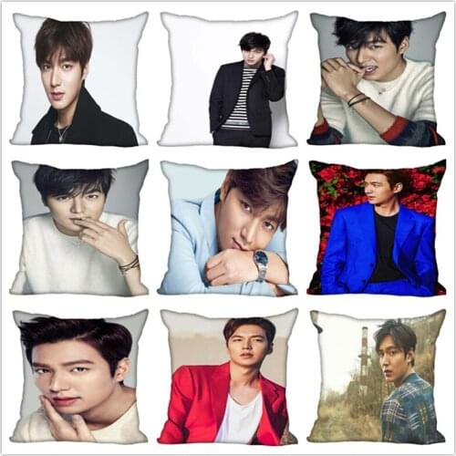Custom KPOP Lee Min ho Square Pillowcase Custom Zippered Bedroom Home Pillow Cover Case 1pcs custom 40x40cm