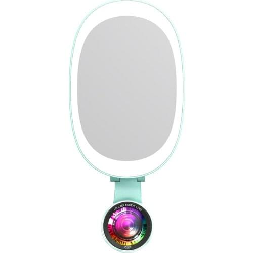 Mini Selfie Ring LED Light Fill-in Lamp Phone Makeup Mirror Wide Angle Lens 60pcs Beads Fill Light for iPhone Huawei Smartphone