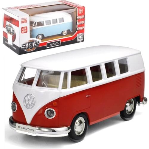 1:36 VW Bus T1 Alloy Model pull-back vehicle Diecast Model Car For Boy Toy Children Gift