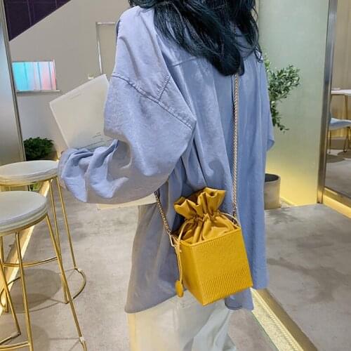 Fashion Personality Gift Box Drawstring Bucket Women Purses Bags Small Flap Ladies Handbags Box Shape Crossbody Bags For Women