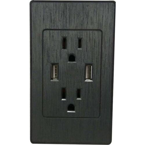 Dual USB Port Wall Plug Socket Charger AC Power Receptacle Outlet US Plug NK-Shopping