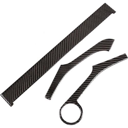 Real Carbon Fiber Car Sticker For Mercedes Benz C Class W204 2007-2010 Car Dashboard Central Console Strips Car Moldings Decal