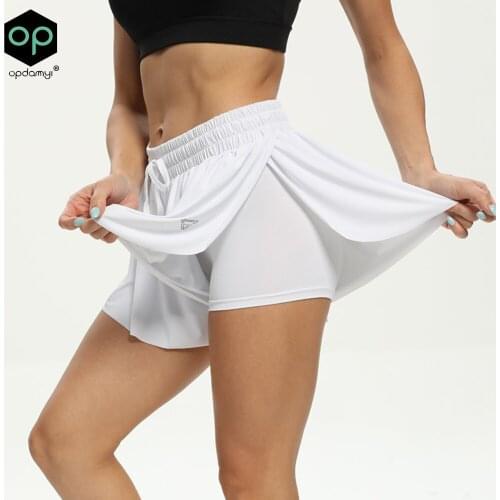 New Color Ladies Sexy Cute 2 In 1 Sports Running Yoga Fitness Training Sports Shorts Skirt Yoga Pants Workout Shorts