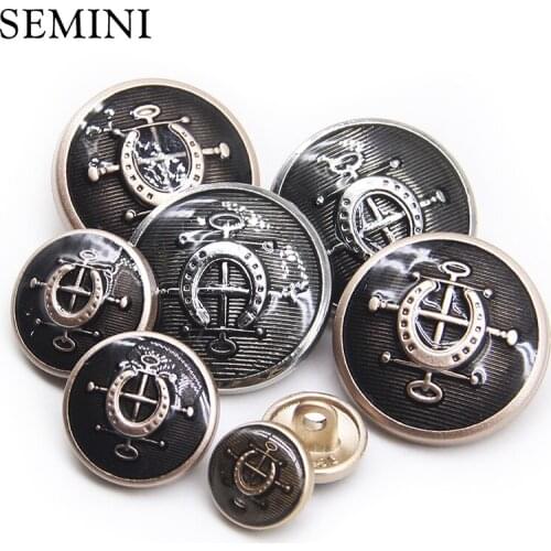 New Fashion Decorative Metal Buttons British Style Gold Silver Sewing Buttons For Shirt Suit Overcoat Garment Accessories DIY