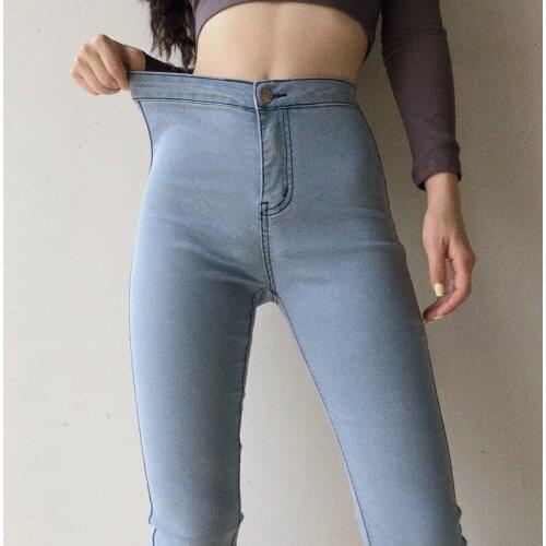 Slim Jeans For Women Skinny High Waist Woman Denim Pencil Pants Stretch Waist Slim Female Trousers Plus Size Spring Autumn