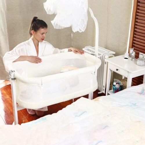 Crib free installation multi-function collapsible portable travel sleeping cradle bed