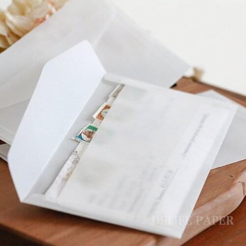 10 Pieces/Lot) Blank Translucent Paper Envelope Hazy Gift Envelope
