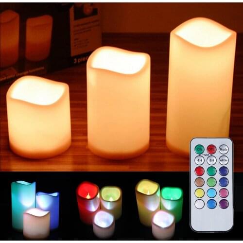 Multicolor LED Candle Light With Remote Light Bulb Flameless Fake Candle Festival Wedding Celebration Decoration