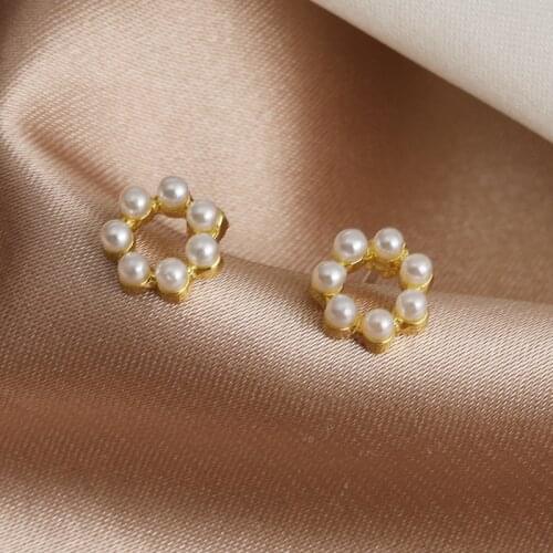 Sweet Girl Earrings Fashion New Earrings Simple And Versatile Small Pearl Earrings Womens Clothing Manufacturers Wholesale