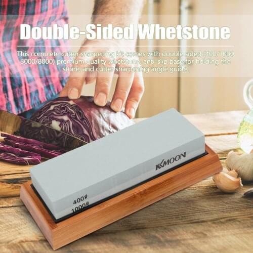 400#/1000# 3000#/8000# Grit Premium Whetstone Cut Sharpening Stone Set Sharpener for All Blade Non Slip Base Cutter Sharpener