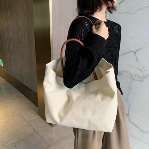 Women Large Capacity Shoulder Bag Fashion Canvas Tote Shopper Bags Shopping Beach Female Handbag For Women Girls School Bag