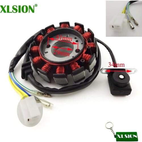 XLSION 12 Coils Poles Ignition Stator Magneto Rotor For GY6 125cc 150cc Engine Parts Chinese Moped Scooter ATV Quad Go Kart