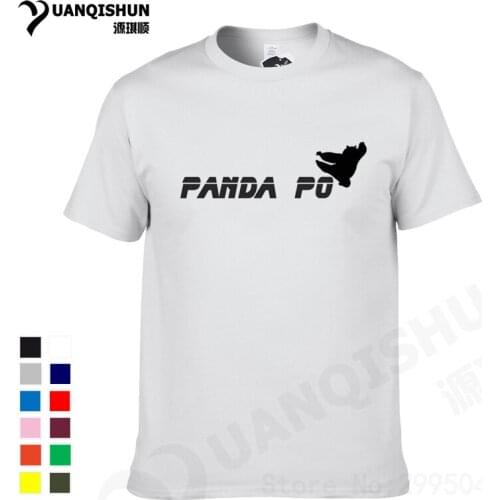 YUANQISHUN Panda Letter Print T-shirt 2019 Summer Men Cotton T Shirts Kung Fu Tshirt Tshirt High Quality Casual Custom Tops Tee