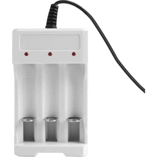 USB 3-Slot Battery Charger for AA/AAA Rechargeable Batteries,Fast Charging