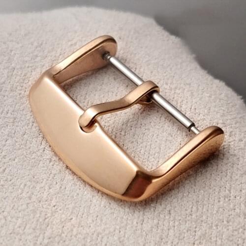 Silver Solid Stainless Steel Men Watchbands Strap Clasp Accessories Wholesale 20mm 22mm Metal Watch Band Buckle