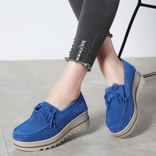 Women sneakers platform shoes 2021 autumn solid round toe sneakers women shoes loafers flat with soft casual shoes woman
