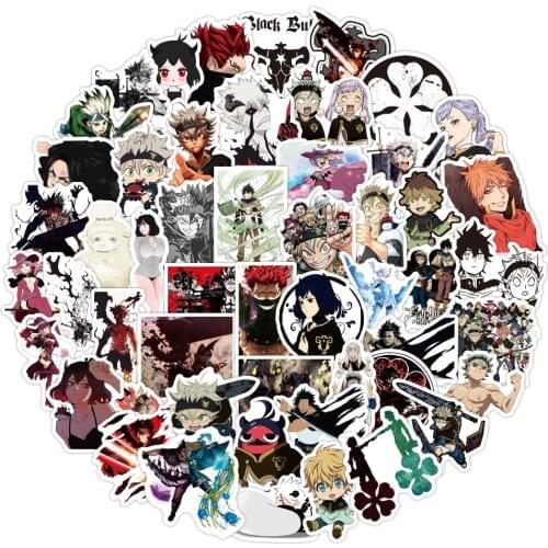 10/30/50PCS Japan Anime Black Clover Stickers DIY Skateboard Fridge Guitar Laptop Motorcycle Travel Funny Cartoon Sticker Decals