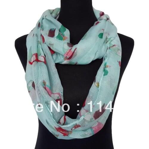 10pcs/lot Fashion Toucan Bird Animal Print Infinity Scarf Circle Loop Snood Style , Free Shipping