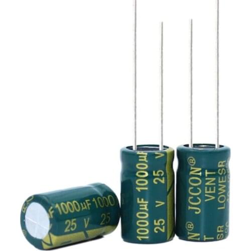 10PCS Higt quality 25V1000UF 10*17mm 1000UF 25V 17*10 Electrolytic capacitor