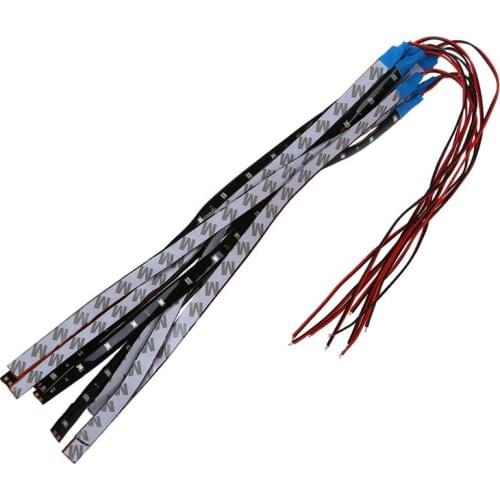 10 x waterproof 15 LED 3528 SMD strip light bar 30 cm DC 12V Car Auto Decoration Blue