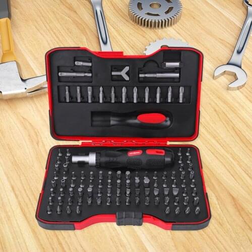 101 in 1 Portable Repair Kit Tools Ratchet Screwdriver Combination Bits Set Electrician Screw Driver with Storage Box