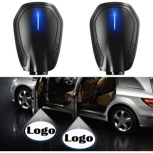 2PCS Wireless LED Car Door Welcome Laser Projector Logo Ghost Shadow Night Light Car Styling Courtesy Lamp Kits Car Accessories