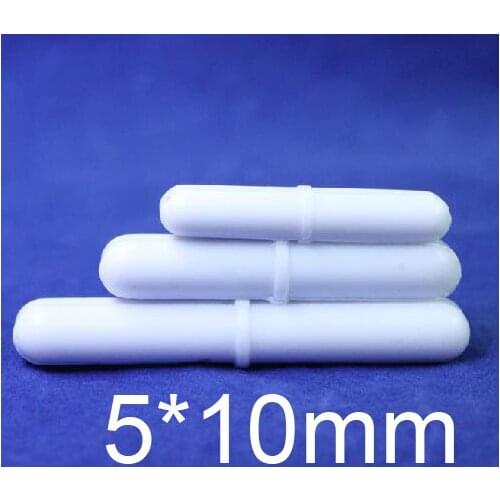 5mmx10mm polytef PTFE resin coated. Magnetic Octagon-Shaped.Stir Rods With a center molded pivot ring New