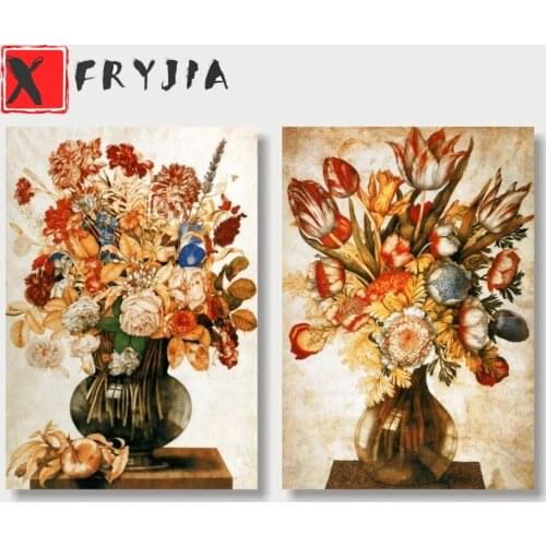 Diamond Painting 5d Full Square Round Drill Vase Still Life Cross Stitch Diamond Embroidery Mosaic Vintage Flower Home decor