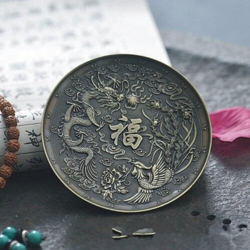Amagogo Chinese Feng Shui GoodLuck Incense Burner Holder Dragon Pattern Censer Plate