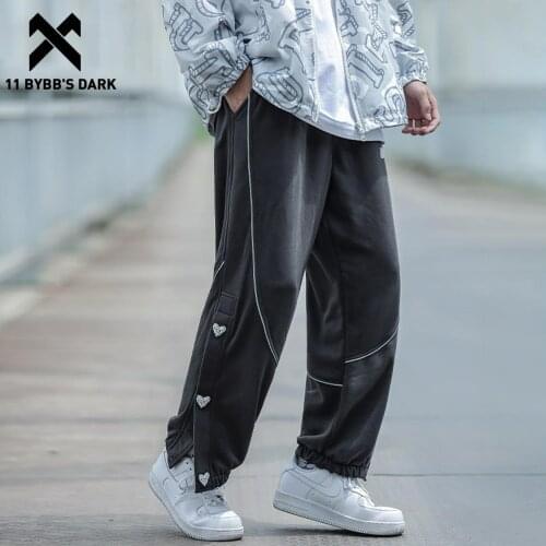 11 BYBBS DARK Techwear Breasted Cargo Pants Men Tactical Functional Joggers Pants Hip Hop Casual Loose Trousers Cotton Black