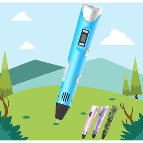 Digital Display Intelligent 3D Printing Pen DIY 3D Graffiti Painting Pens with USB Cable GK99