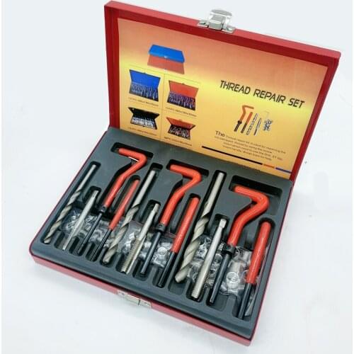 88Pcs/set M6 M8 M10 Engine Block Restoring Damaged Thread Repair Tool Kit Helicoil Coarse Crowbar Car Repair Tools