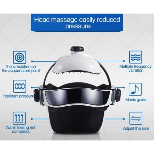 English menu body electric Head massager for women men old men child airbag brain relaxing instrument with Music Life relaxation