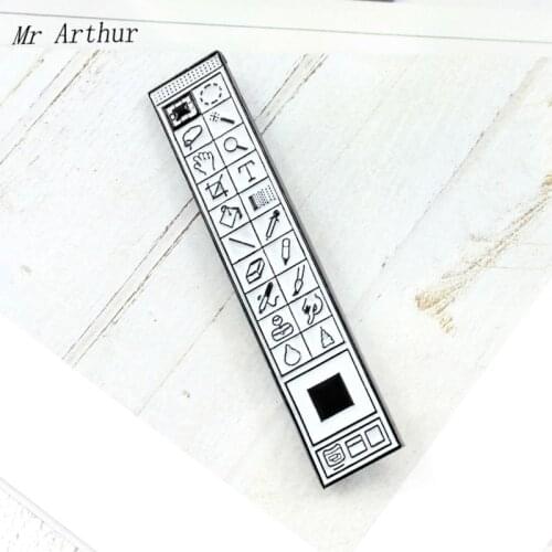 Photoshop Toolbar Enamel Pin Computer painting Badge Brooch Backpack Clothes Lapel Fashion Art Jewelry Gift for Friends