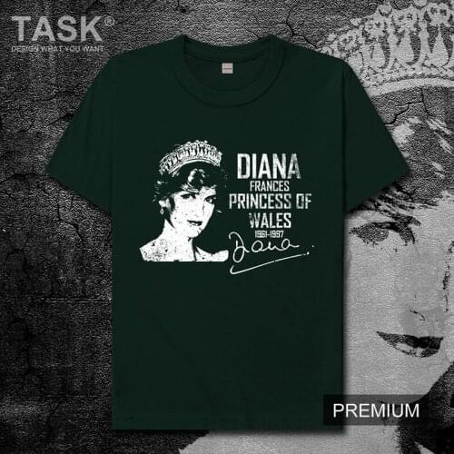 Celebrity Diana Spencer United Kingdom Charity angel Princess of the people new Tops t-shirt Short sleeve clothes cotton mens 01