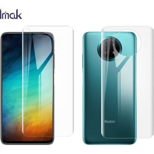 For Xiaomi Redmi Note 9T Screen Protector IMAK Front&Back Full Coverage Protective Hydrogel Film for Xiaomi Redmi Note 9T