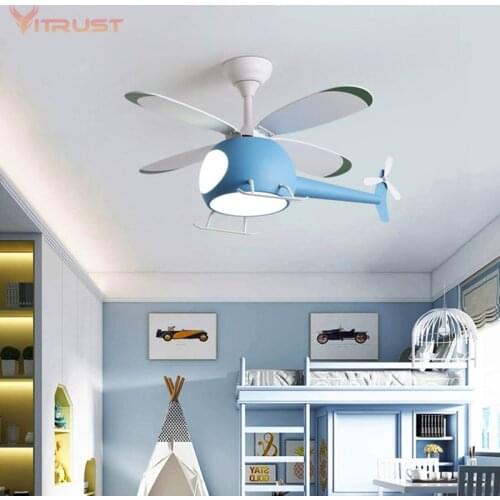 Creative Airplane Ceiling Fan Lamp Kids Bedroom ceiling Fan