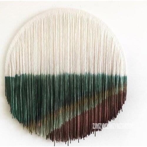 Round Circle Dip Dyed Wall Hanging Tapestry Fiber Art Bohemian Circle Hotel Home Ornaments 85cm Diameter