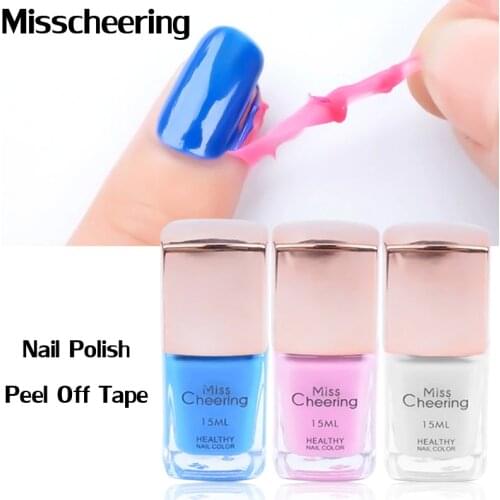 Misscheering 1Pcs Nail Peel Off Liquid Finger Skin Protected Glue Latex Tape Clean Base Coat Beauty Care Tools Nail Polish 15ML