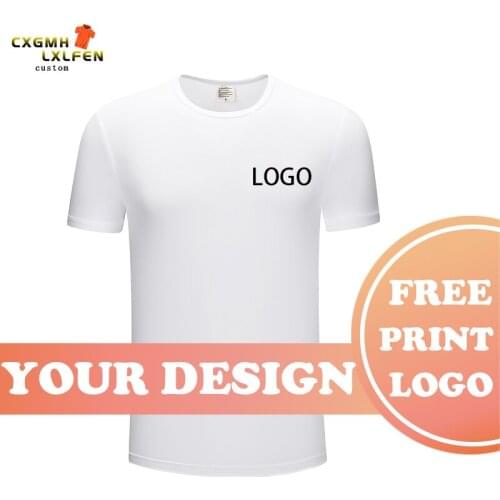Fashion New Product High-end Modal Material White T-shirt Mens High-end Customized Logo Printing Brand Text