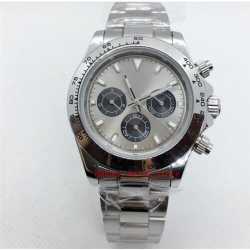 Sapphir Glass 39mm Luxury Automatic Mens Watch With Date and Week Function Mental Strap