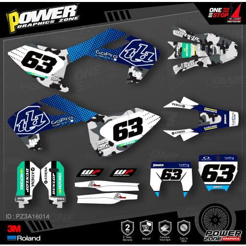 PowerZone Custom Team Graphics Decals 3M Stickers Kit For Husqvarna Sticker 2016-18 TC FC TX FX FS 2017-19 TE FE 125-450cc 14