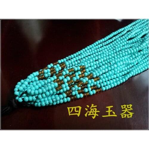 The new high-quality matte black bead necklace pendant rope rope special offer