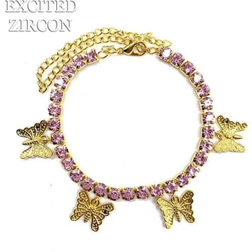 EXCITED ZIRCO woman bohemian fashion exquisite bracelet luxury rhinestone crystal butterfly romantic bracelet jewelry gift