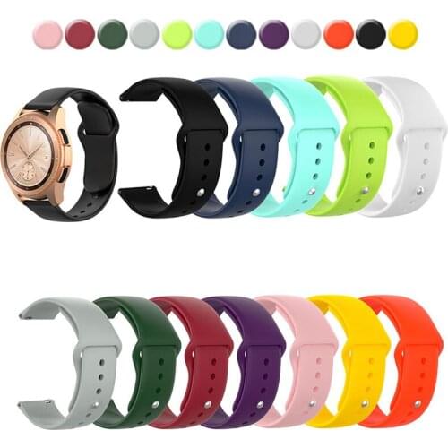 20/22mm strap For Samsung galaxy watch active 2 3 45mm 46mm 42mm Gear S3 Silicone bracelet watchband Huawei wtach GT 2 Strap
