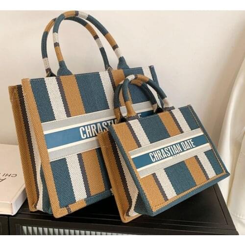 Luxury Designer Handbag Female Shoulder Bag Shopper Handbags WomenS Shoulder Bag Large Bag For Women Plaid Canvas Tote Bag