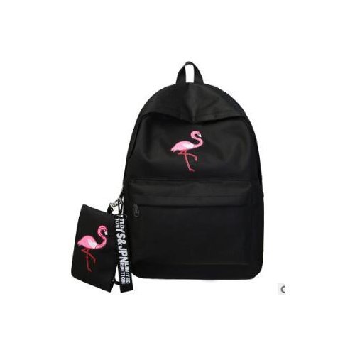 1pcs/lot preppy style Backpacks Brand Women Simple Flamingo Printing Backpack For Teenage Girls Laptop School Bags
